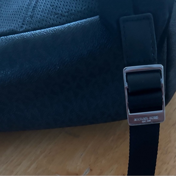 Michael Kors Edison Scratch-Resistant Crossgrain Leather Backpack - Picture 9 of 13